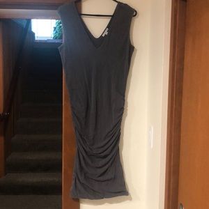 James Perse | cotton ruched midi dress